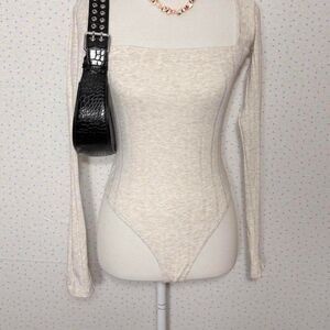 Free-people Women's White and Cream Bodysuit